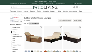 PatioLiving - Outdoor Wicker Chaise Lounges