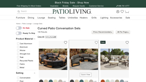 Patio Living - Curved Patio Conversation Sets