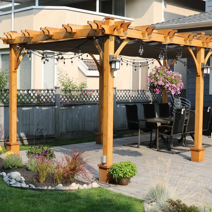 An application scenario or product detail of pergola with canopy - Image 2
