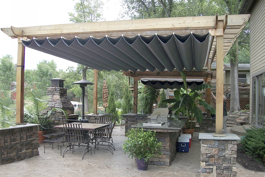 An application scenario or product detail of pergola with canopy - Image 5