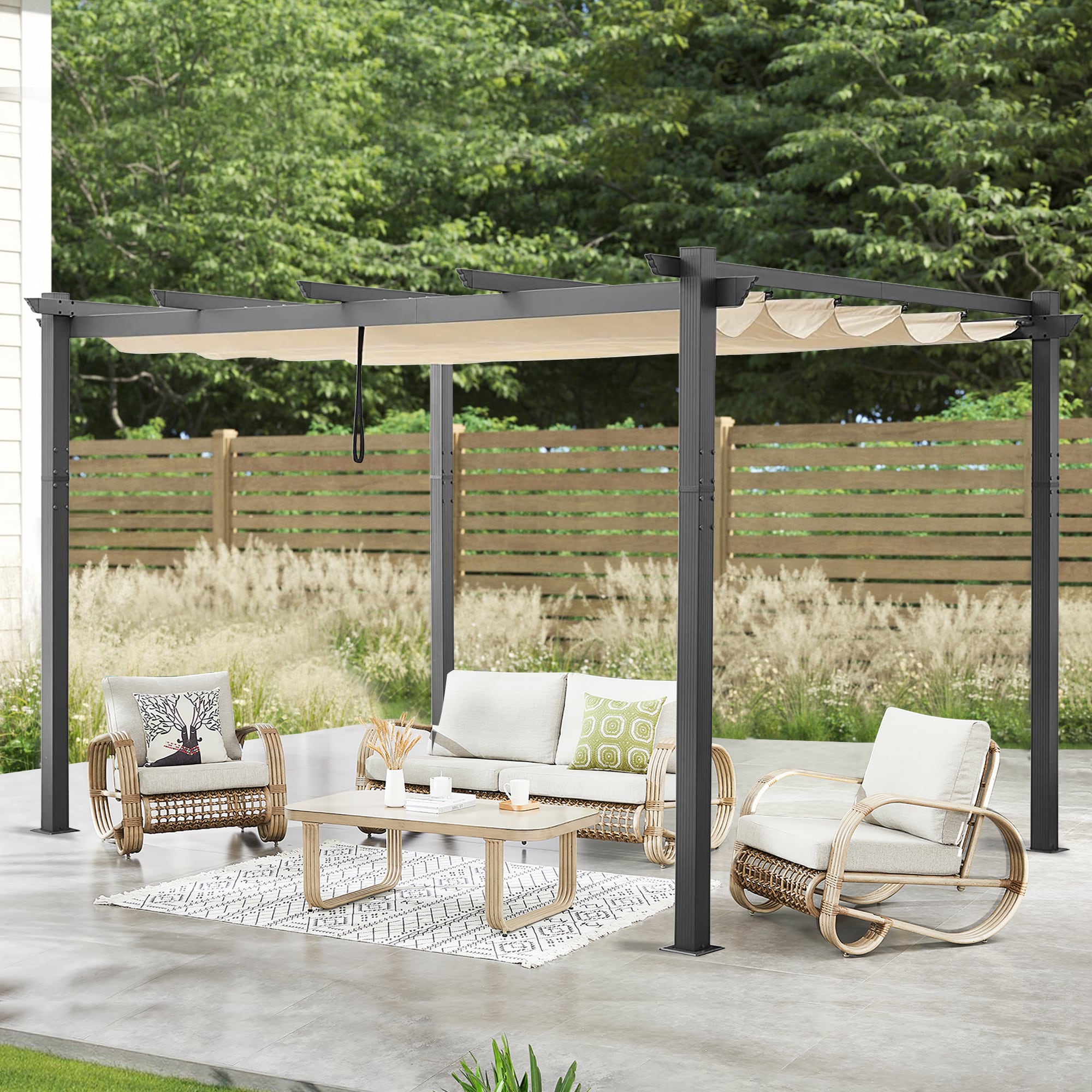 An application scenario or product detail of pergola with canopy - Image 7