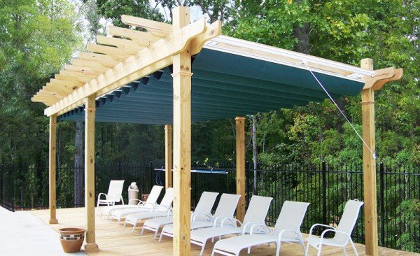 An application scenario or product detail of pergola with canopy - Image 9