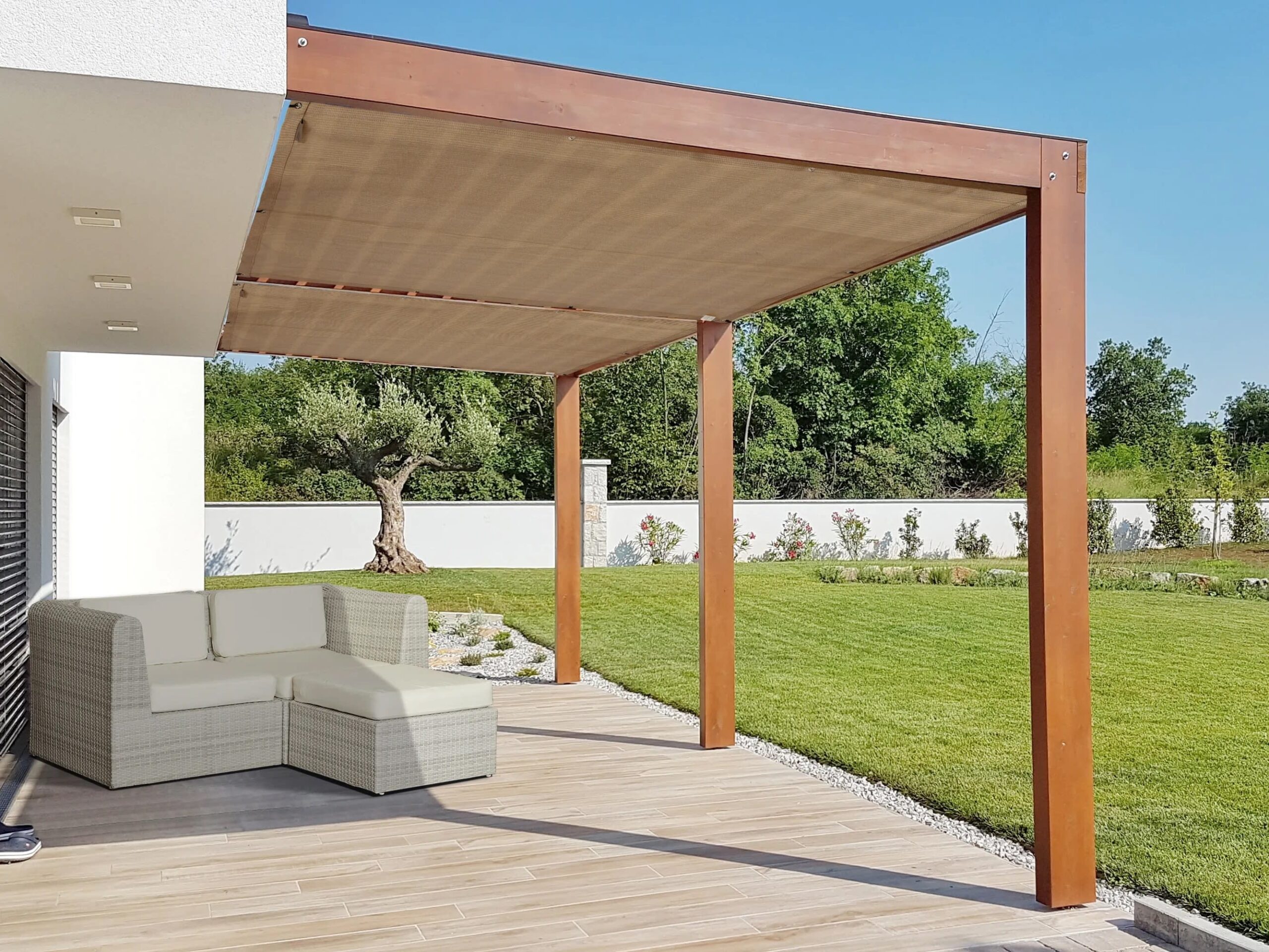 An application scenario or product detail of pergola with canopy - Image 13