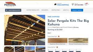 Pergola Depot - Big Kahuna Solar Pergola Kit