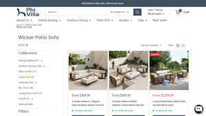 PhiVilla - Outdoor Wicker Sectionals