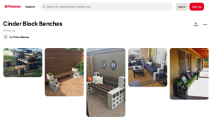 Pinterest - Cinder Block Outdoor Furniture