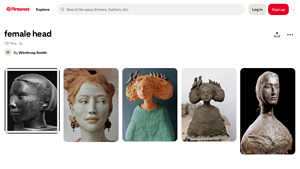 Pinterest - Female Head Sculpture Ideas
