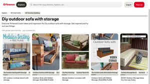 Pinterest - DIY Outdoor Storage Sofa