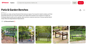Pinterest - Patio & Garden Benches