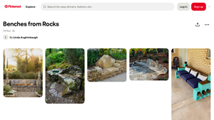 Pinterest - Rock Benches Designs