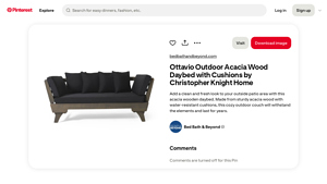 Christopher Knight Home - Ottavio Outdoor Acacia Wood Daybed