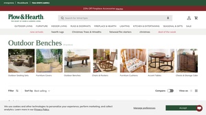 Plow & Hearth - Richland Indoor/Outdoor Reclaimed Wood Bench