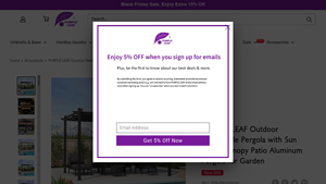 Purple Leaf - Outdoor Pergola Canopy Cover