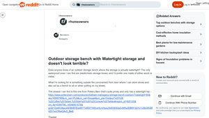 Pottery Barn - Watertight Outdoor Storage Bench