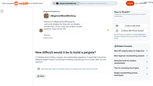 Reddit - Pergola Building Guide