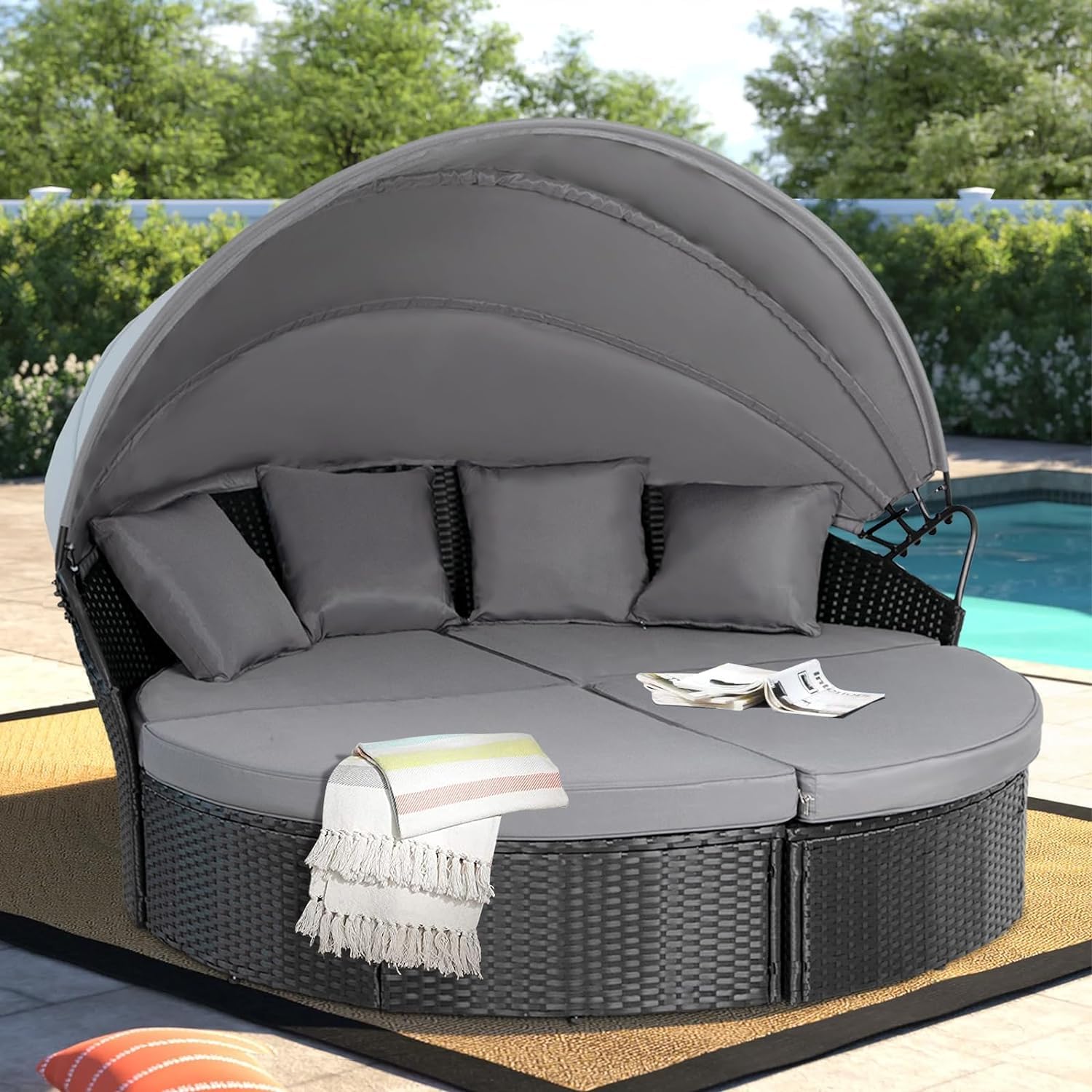 An application scenario or product detail of round outdoor daybed - Image 15