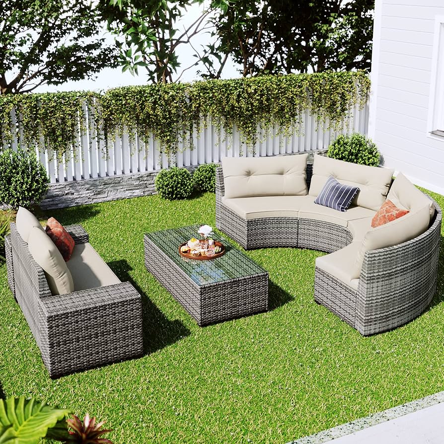 An application scenario or product detail of round outdoor sofa - Image 8