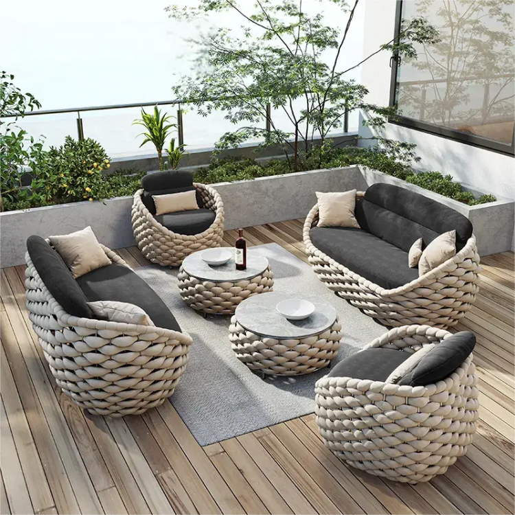 An application scenario or product detail of round outdoor sofa - Image 10