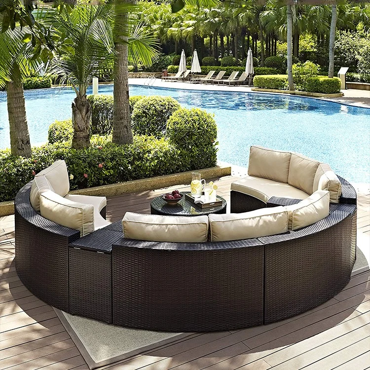 An application scenario or product detail of round outdoor sofa - Image 15