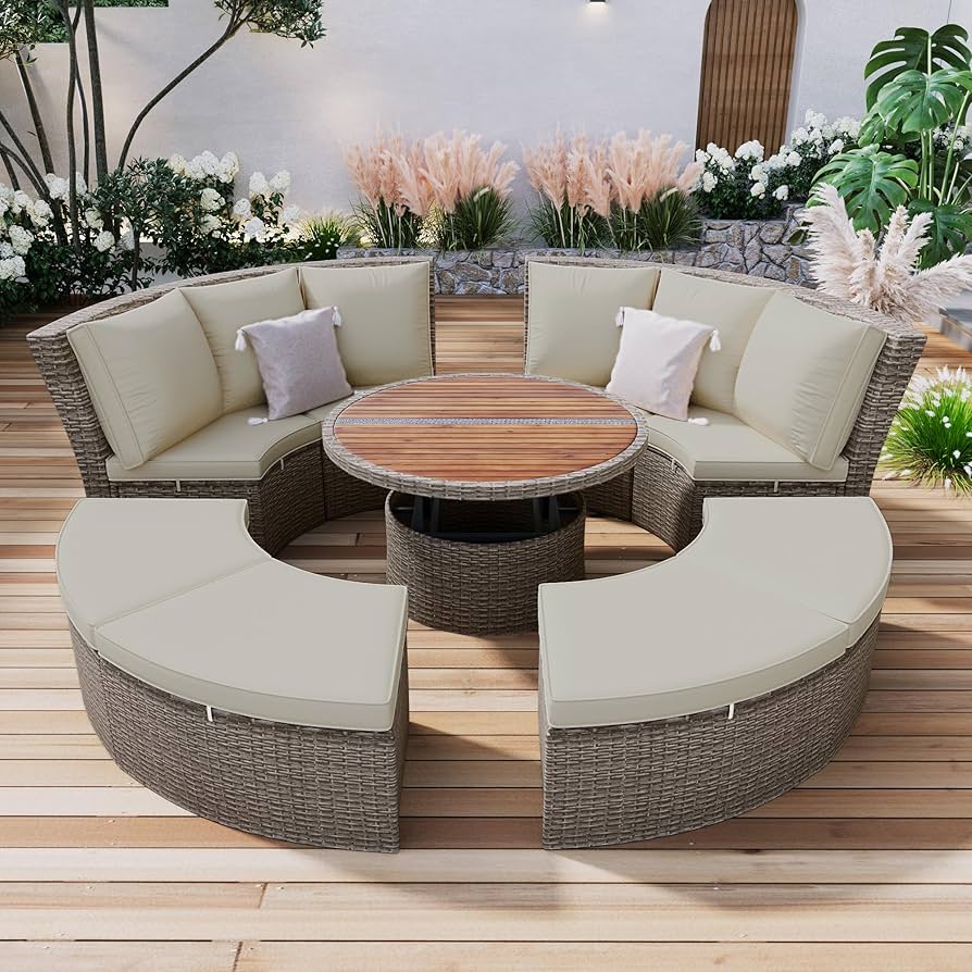 An application scenario or product detail of round outdoor sofa - Image 16