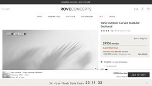 Rove Concepts - Tano Outdoor Curved Modular Sectional