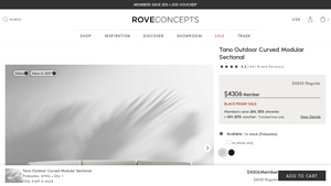 Rove Concepts - Tano Outdoor Curved Modular Sectional