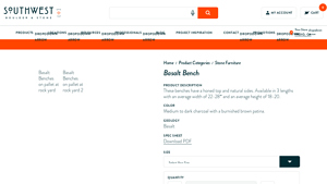 Southwest Boulder - Basalt Stone Bench