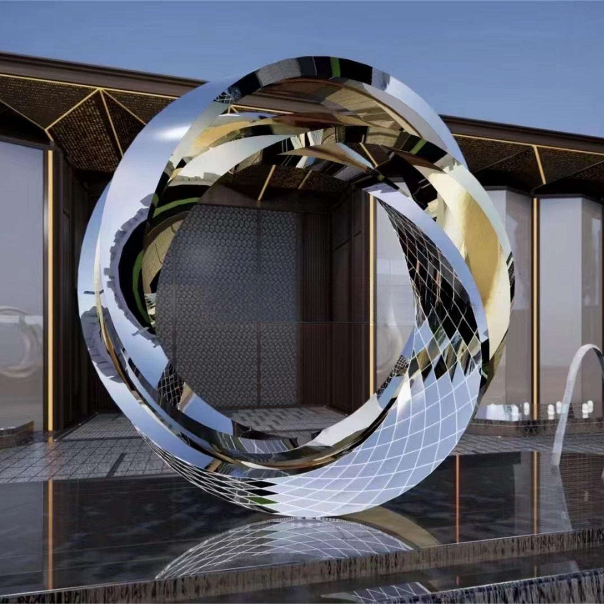 An application scenario or product detail of stainless steel metal sculpture - Image 8