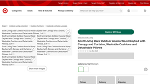 Scott Living - Dara Outdoor Acacia Wood Daybed