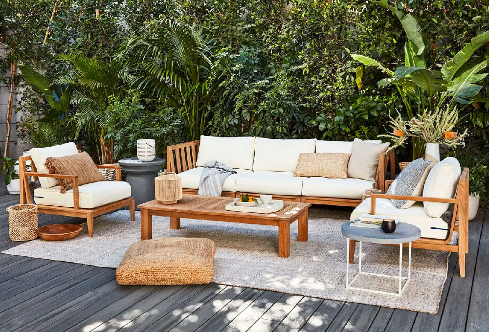 An application scenario or product detail of teak outdoor sofa set - Image 6