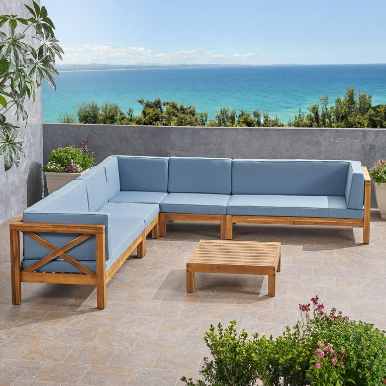 An application scenario or product detail of teak outdoor sofa set - Image 8