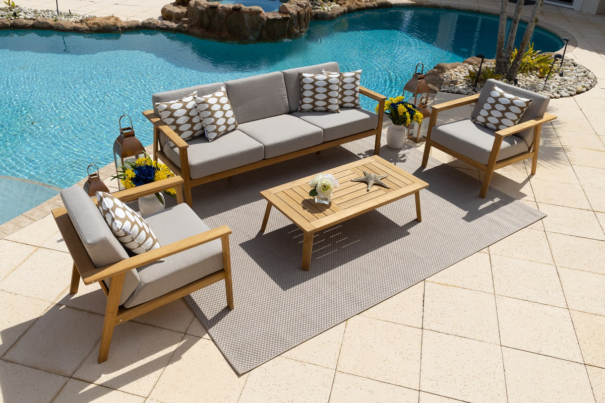 An application scenario or product detail of teak outdoor sofa set - Image 12
