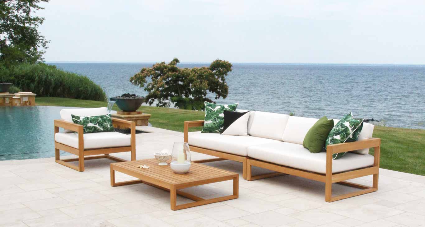 An application scenario or product detail of teak outdoor sofa set - Image 17