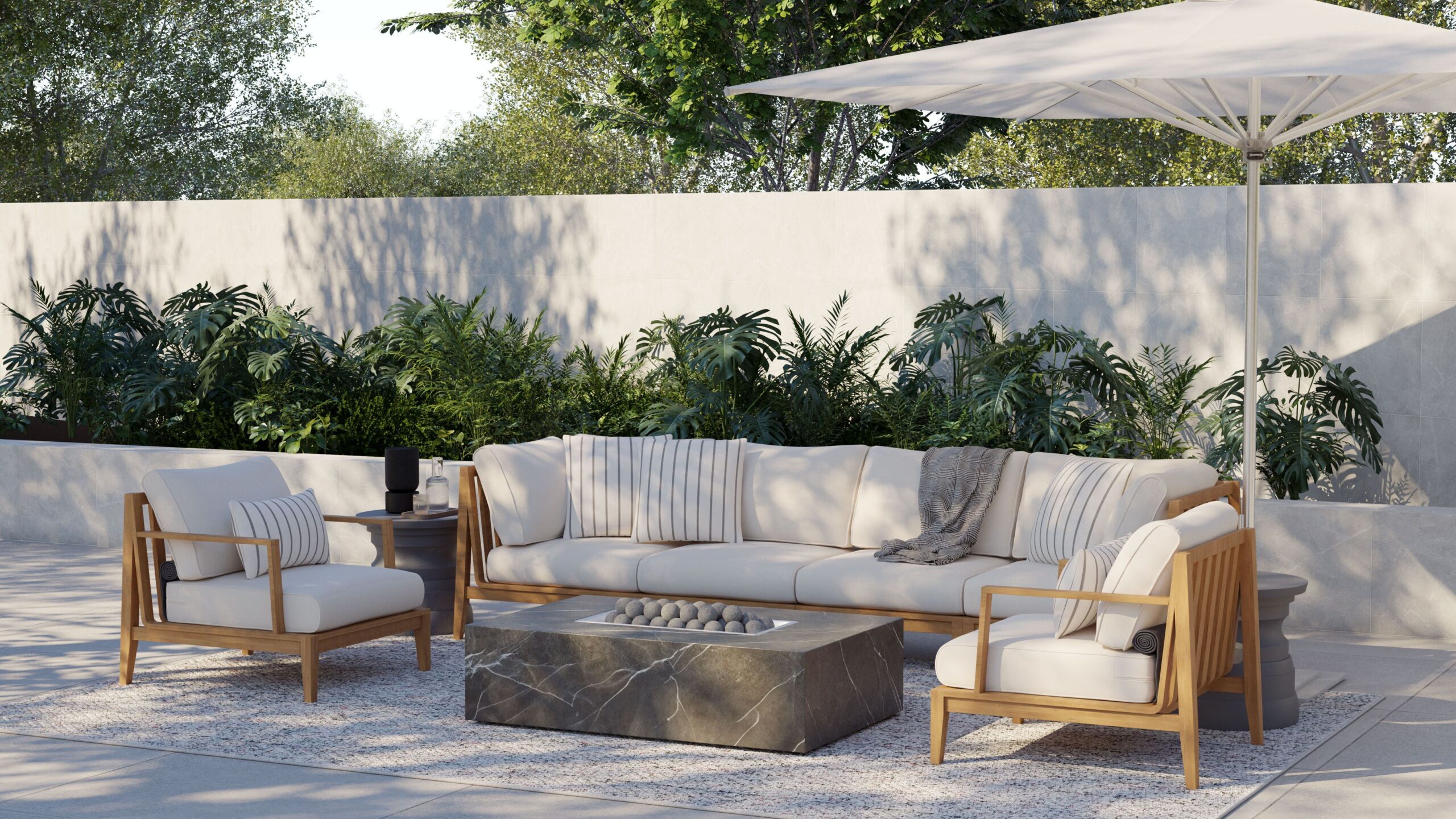 An application scenario or product detail of teak outdoor sofa set - Image 20