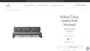Terra Outdoor - Bolinas 3-Seat Armless Sofa Sectional