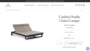 Terra Outdoor - Cambria Double Chaise Lounger