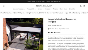 Terrasummer - Large Motorized Louvered Pergola