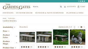The Garden Gates - Cast Stone Benches