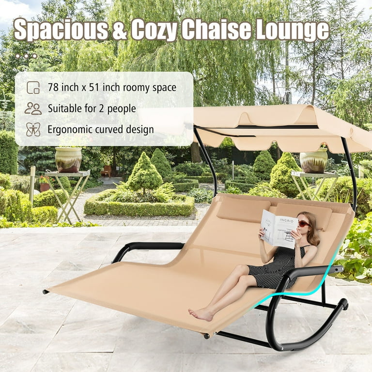 An application scenario or product detail of two person outdoor chaise lounge - Image 6
