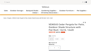 Veikous - Cedar Pergola for Patio