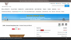 Westminster Teak - Veranda Swinging Bench