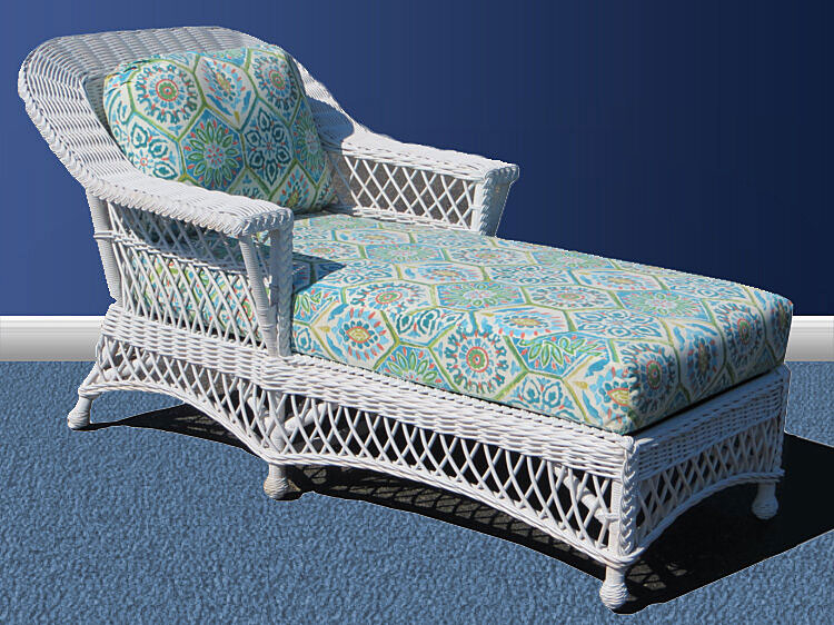 An application scenario or product detail of wicker chaise lounge outdoor - Image 15