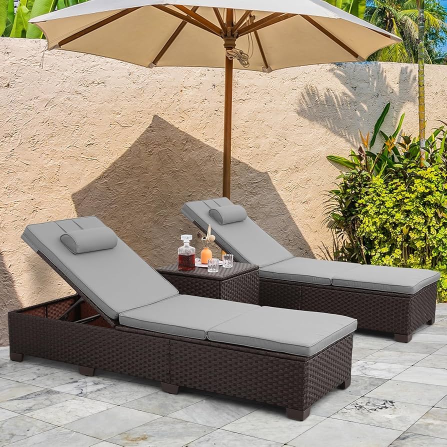 An application scenario or product detail of wicker outdoor chaise lounge - Image 6