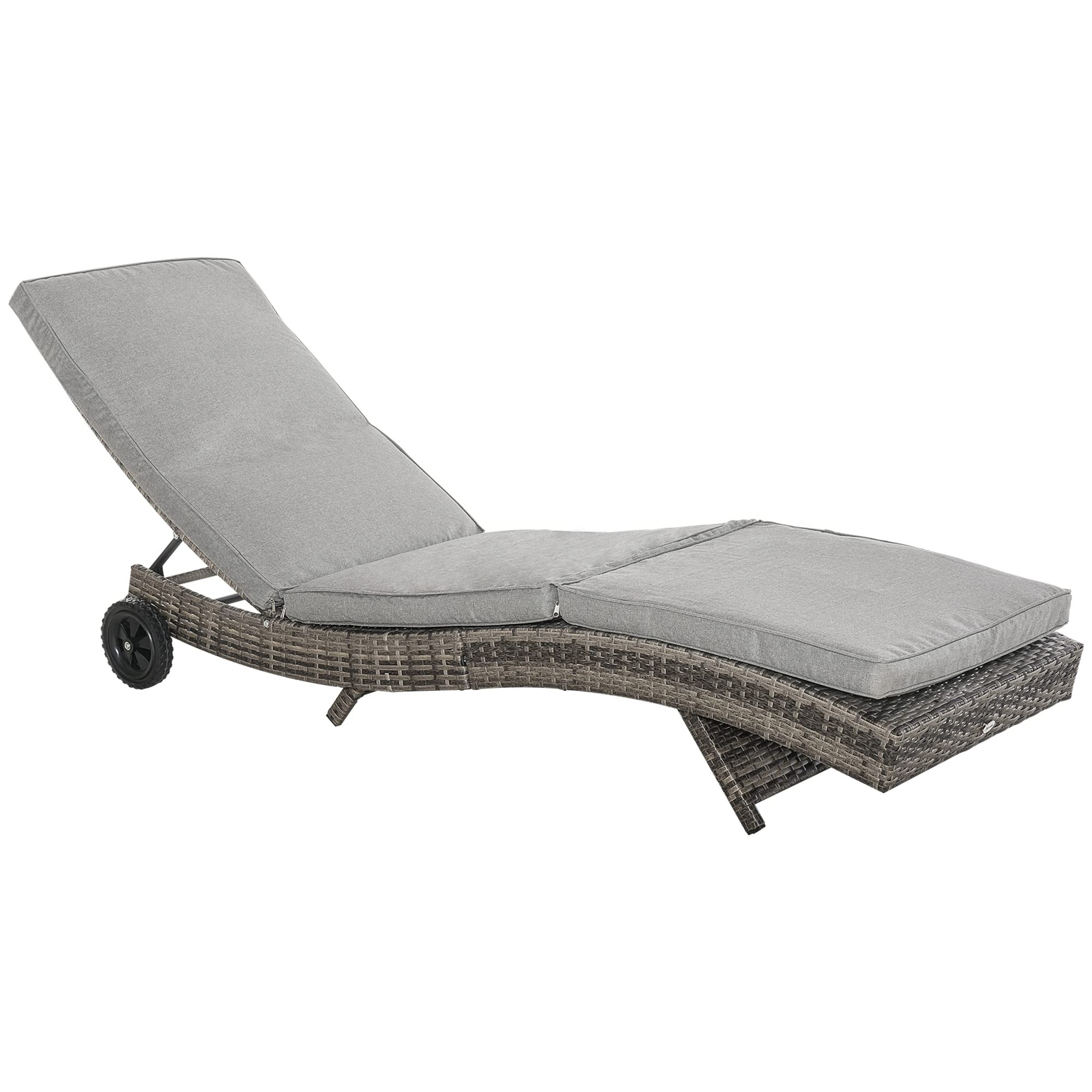 An application scenario or product detail of wicker outdoor chaise lounger - Image 20