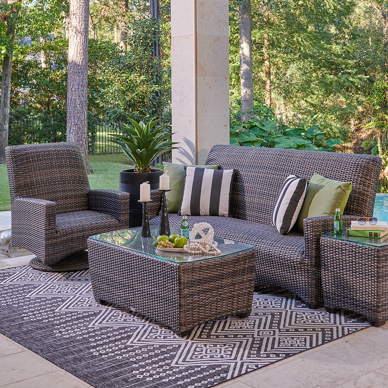 An application scenario or product detail of wicker outdoor sofa - Image 6