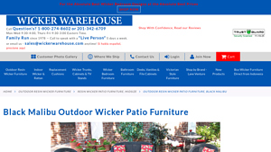 Wicker Warehouse - Black Malibu Outdoor Wicker Patio Furniture