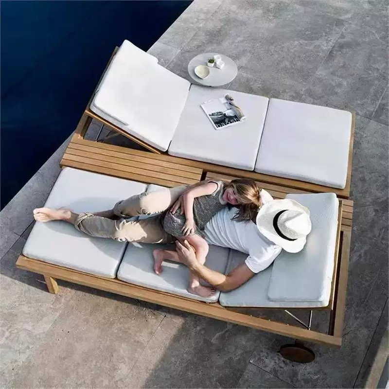 wooden outdoor daybed