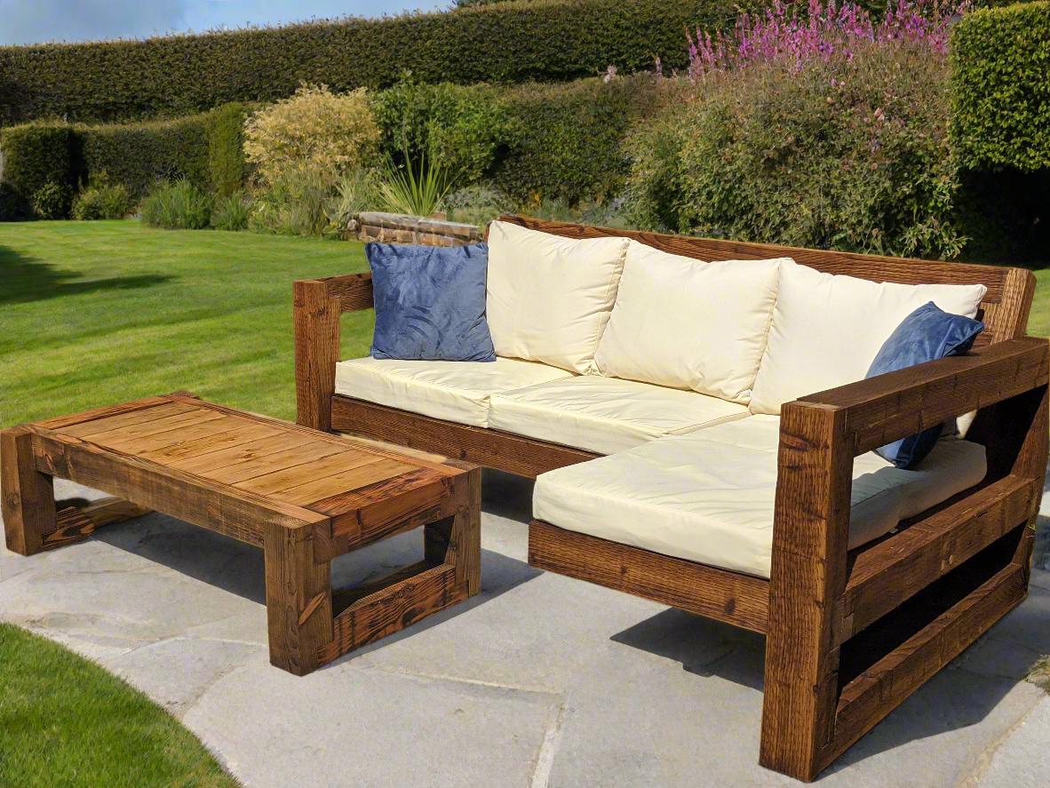 An application scenario or product detail of wooden outdoor sofa - Image 23