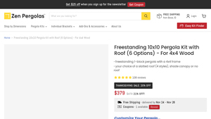 Zen Pergolas - Freestanding 10x10 Pergola Kit