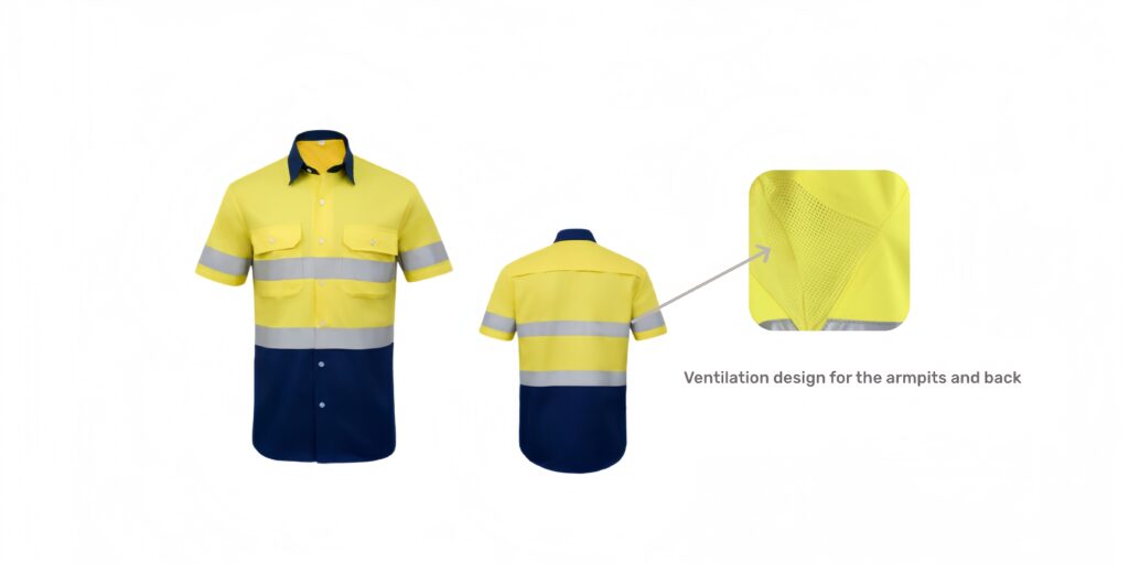 custom short sleeve hi vis FR shirts